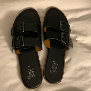 Franco Sarto buckle sandal slides